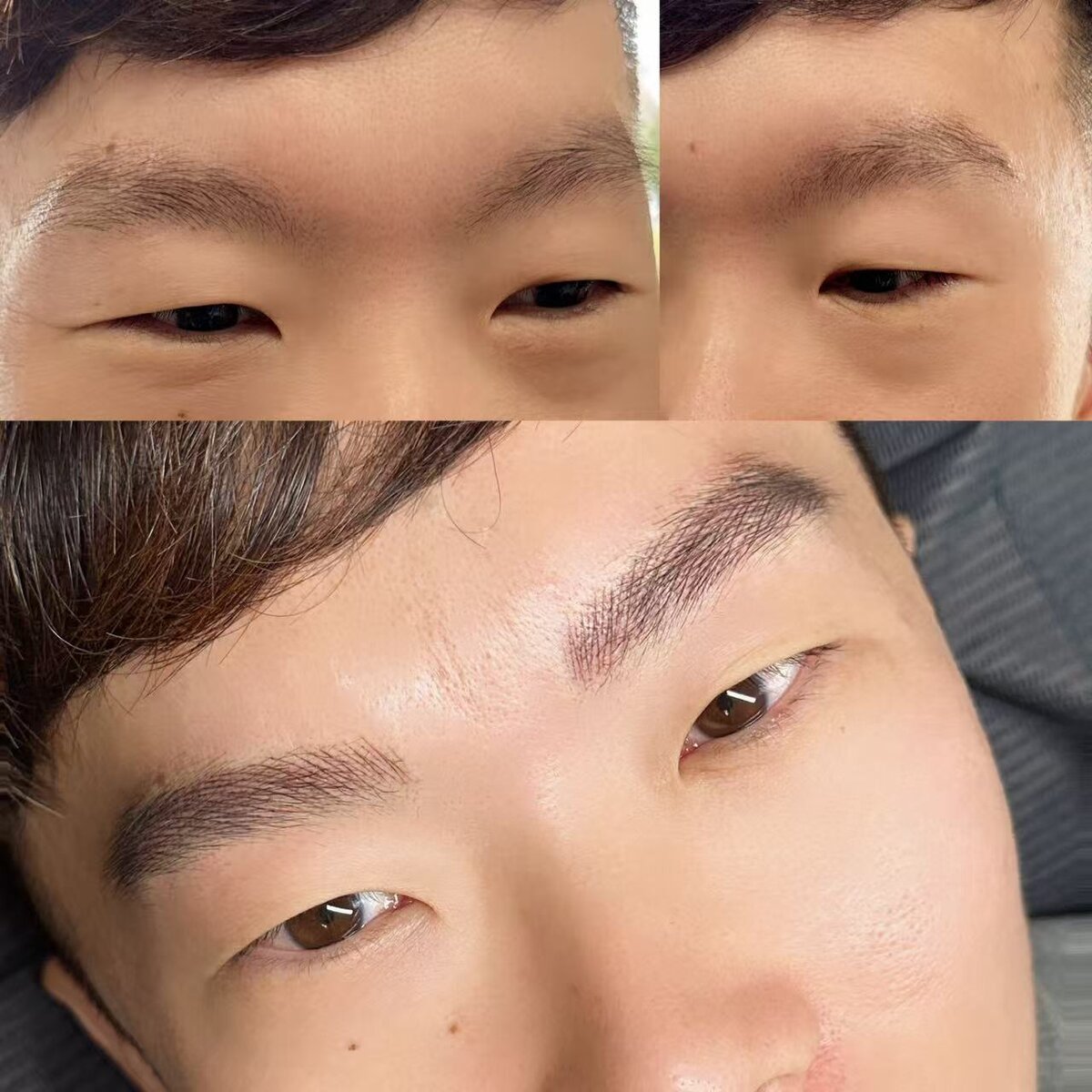 Male brow enhancement Melbourne - natural-looking men's eyebrow tattoo