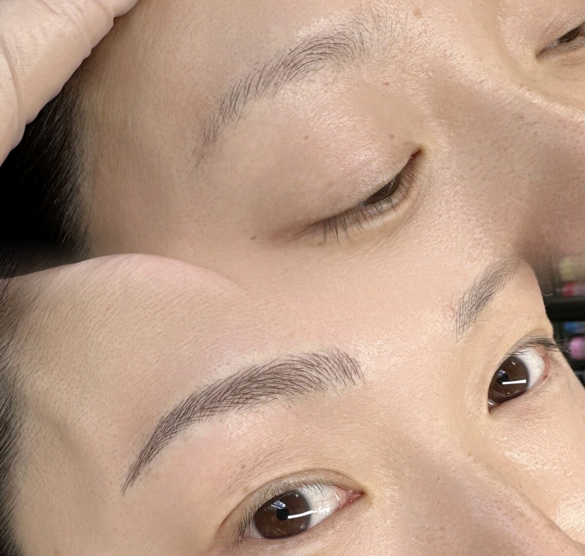 Microblading technique Melbourne - manual eyebrow tattooing