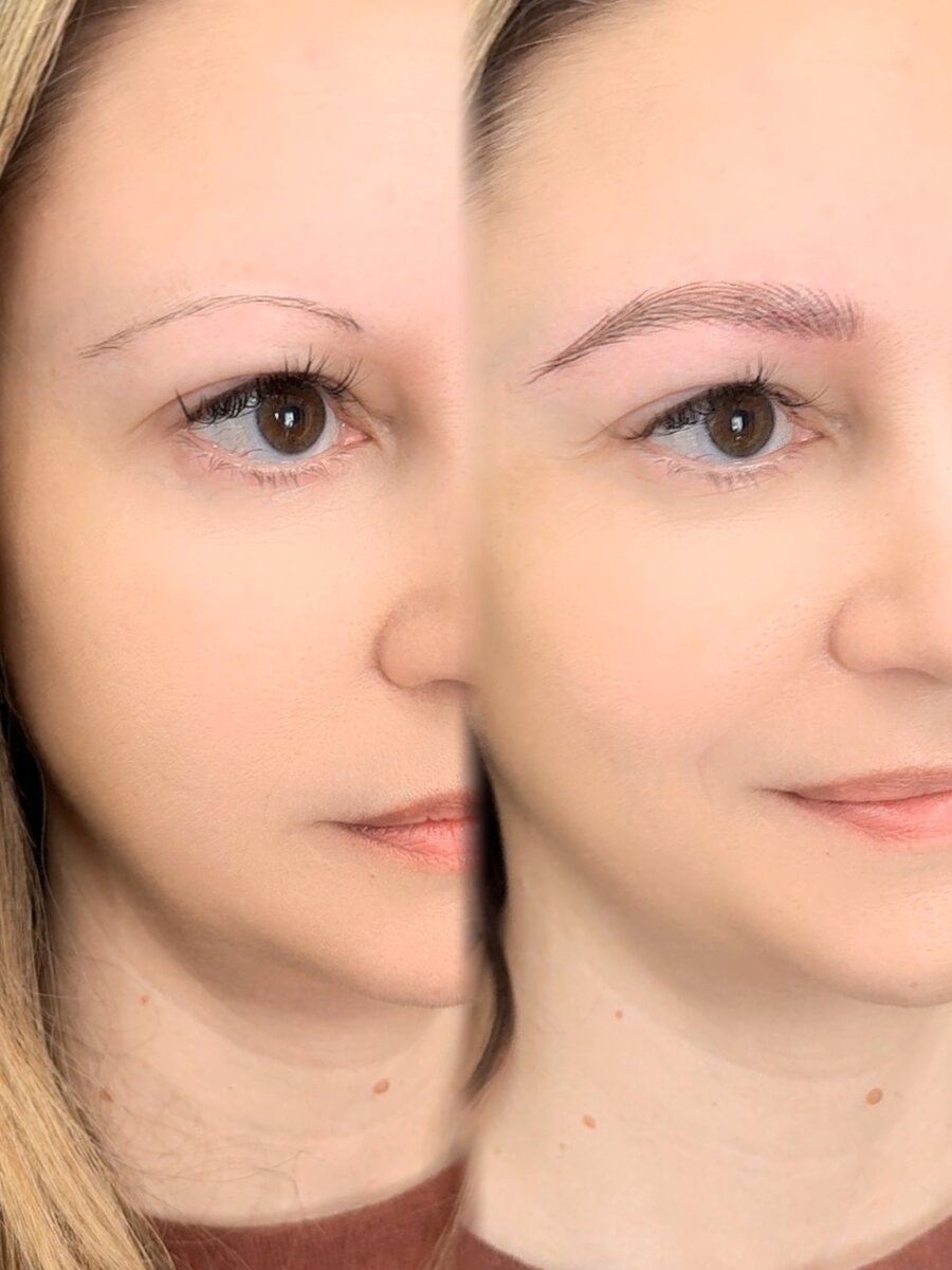 Nano brows before and after results - Melbourne semi-permanent makeup