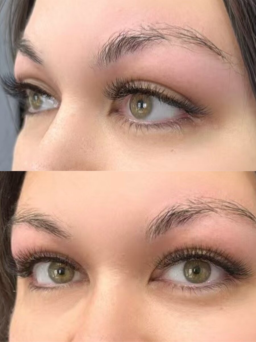 Lash extensions before and after Melbourne - volume lashes results