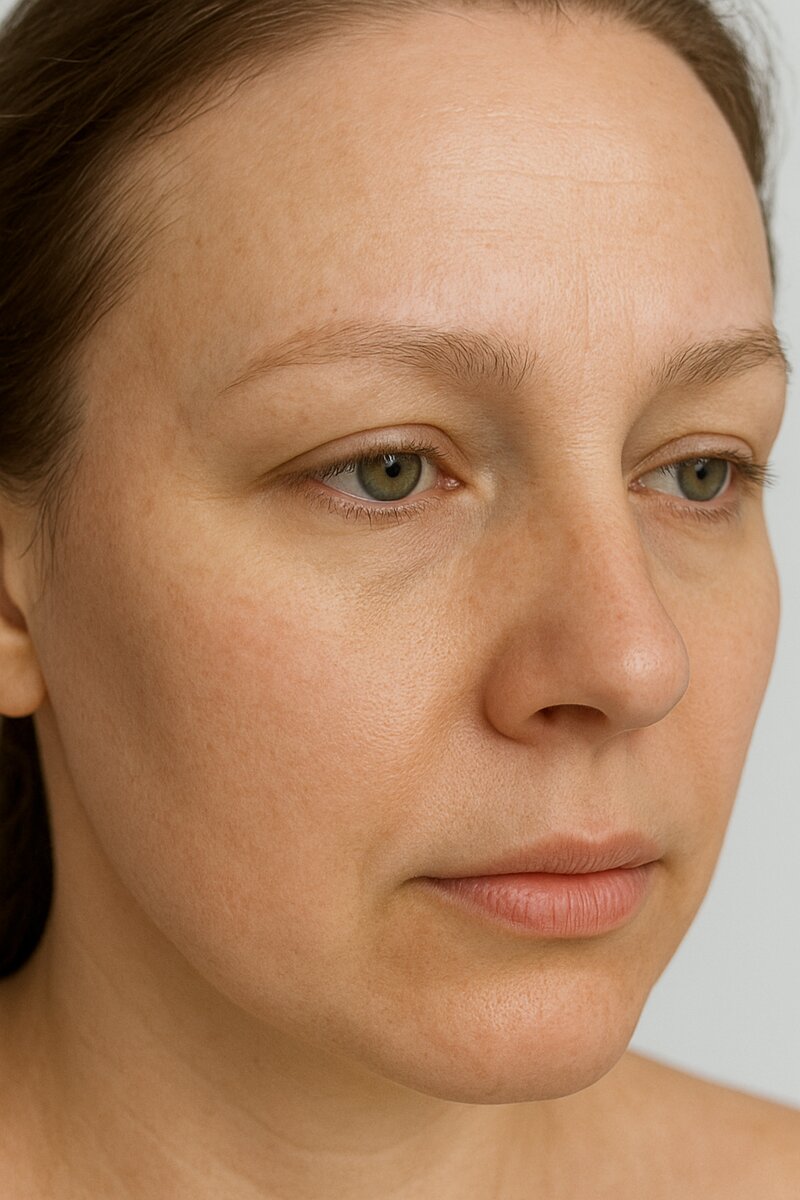 After cosmetic tattoo removal - natural skin appearance Melbourne